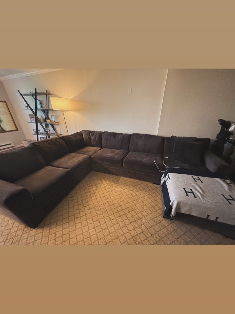 Charcoal Grey Sectional Sofa with chaise
